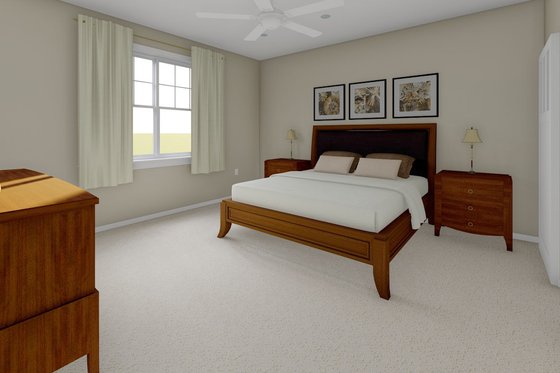 Interior - Master Bedroom 1 for Farmhouse House Plan #126-241 - 4 bed, 3 bath