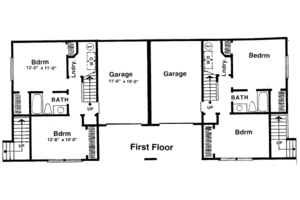 Floor Plan - Main Floor for Traditional House Plan #303-126 - 2 bed, 2 bath