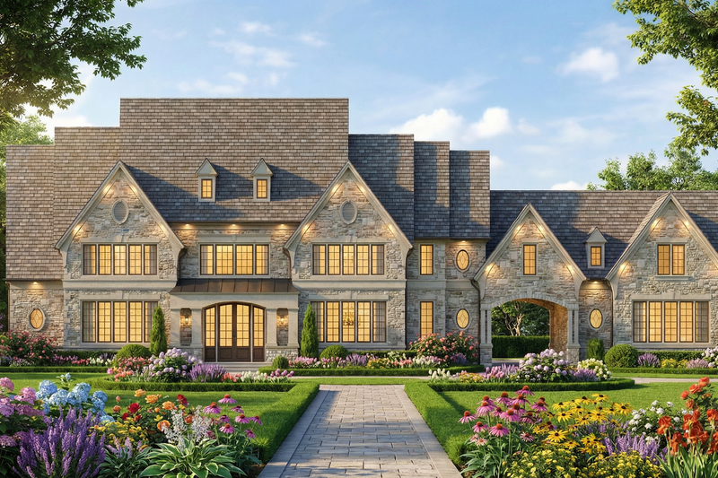 House Plan Design - Exterior - Front Elevation 6 for European House Plan #119-242 - 4 bed, 4.5 bath