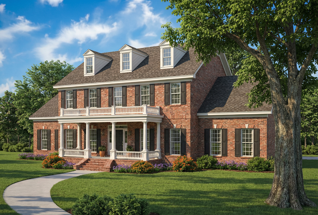 Exterior - Front Elevation 2 for Southern House Plan #17-227 - 5 bed, 3.5 bath