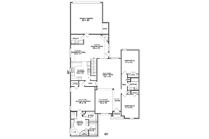 Floor Plan - Main Floor for Traditional House Plan #81-357 - 4 bed, 3 bath