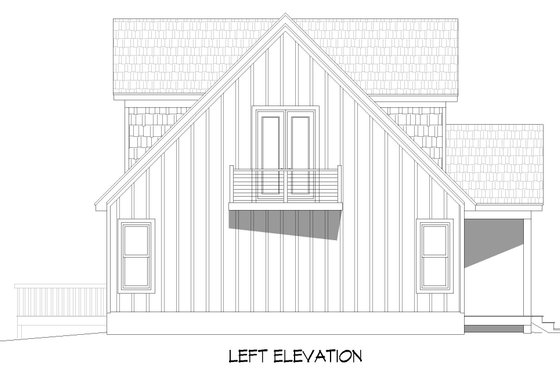 Exterior - Other Elevation 1 for Traditional House Plan #932-434 - 3 bed, 2 bath