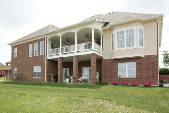 Exterior - Rear Elevation for European House Plan #472-12 - 4 bed, 2.5 bath