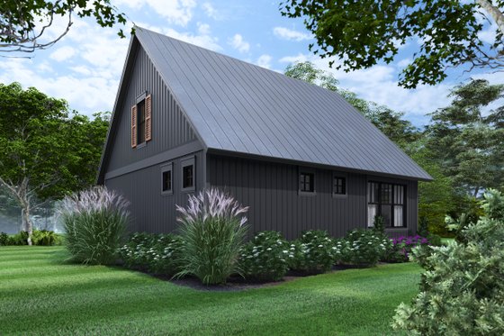 Exterior - Rear Elevation 1 for Barndominium House Plan #120-291 - 4 bed, 2 bath