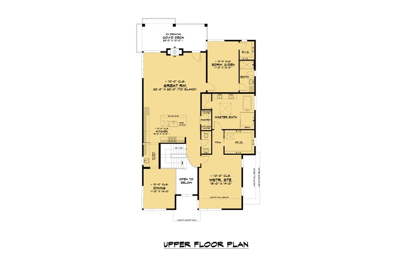Dream House Plan - Floor Plan - Upper Floor for Modern House Plan #1066-154 - 3 bed, 4.5 bath