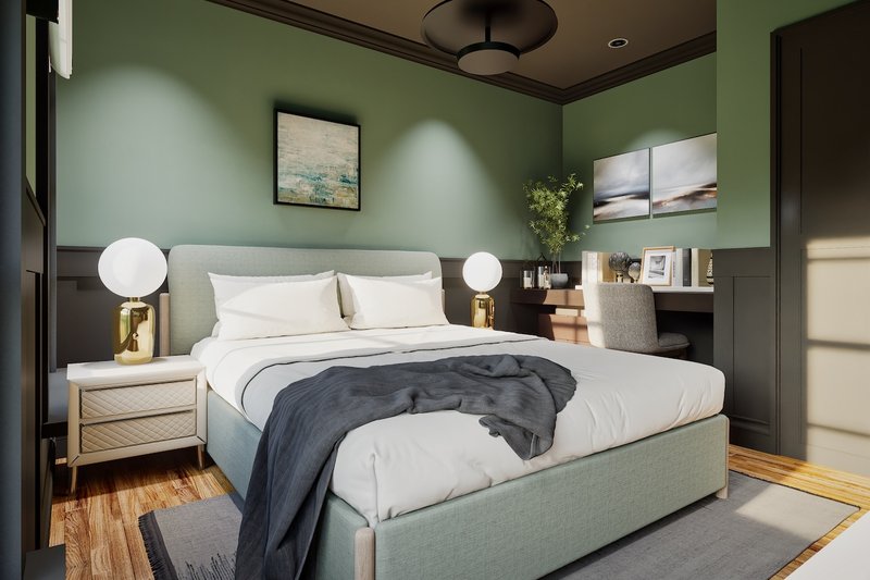 House Blueprint - Interior - Bedroom for Ranch House Plan #54-624 - 6 bed, 6 bath