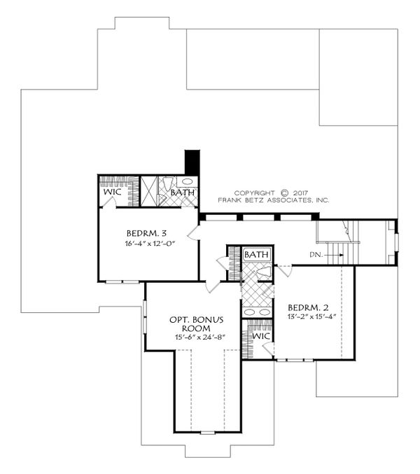 Craftsman Floor Plan - Upper Floor Plan #927-991