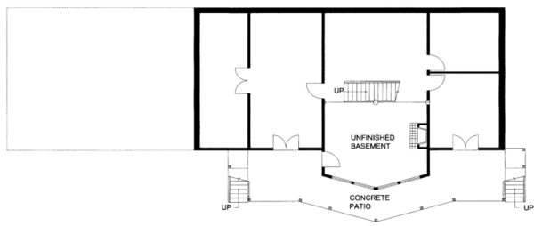 Bungalow Floor Plan - Lower Floor Plan #117-722