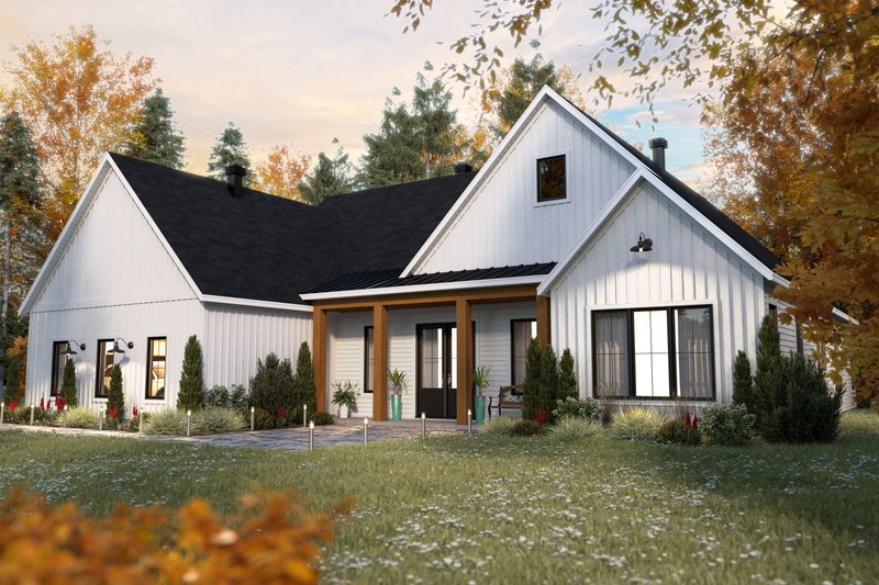 House Blueprint - Farmhouse Exterior - Front Elevation Plan #23-2770