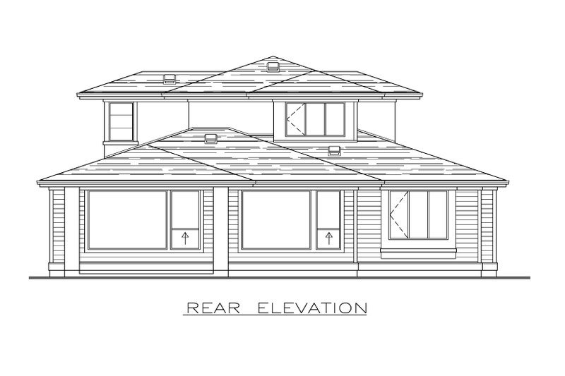 Dream House Plan - Exterior - Rear Elevation for Modern House Plan #1100-48 - 4 bed, 2.5 bath