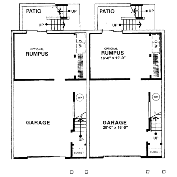 Traditional Floor Plan - Lower Floor Plan #303-122
