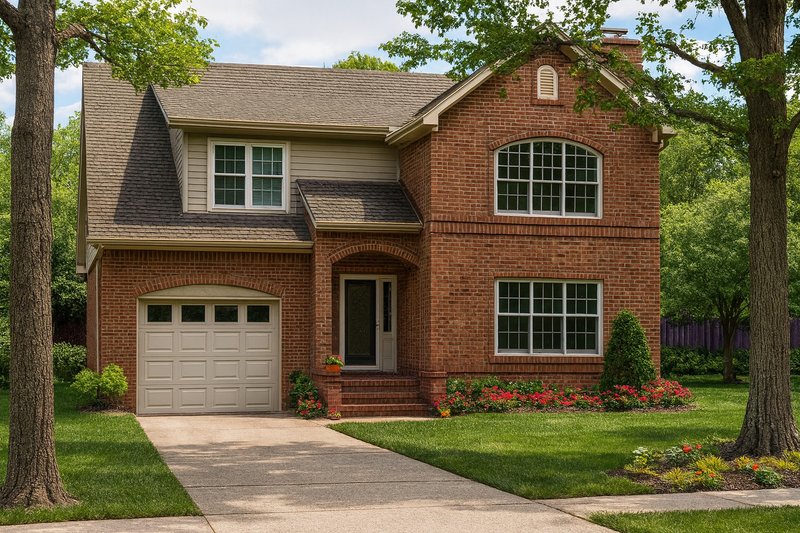 Home Plan - Exterior - Front Elevation 3 for Contemporary House Plan #17-2691 - 3 bed, 2.5 bath