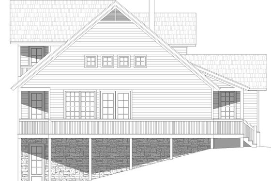 Exterior - Other Elevation 1 for Cabin House Plan #932-344 - 3 bed, 2 bath