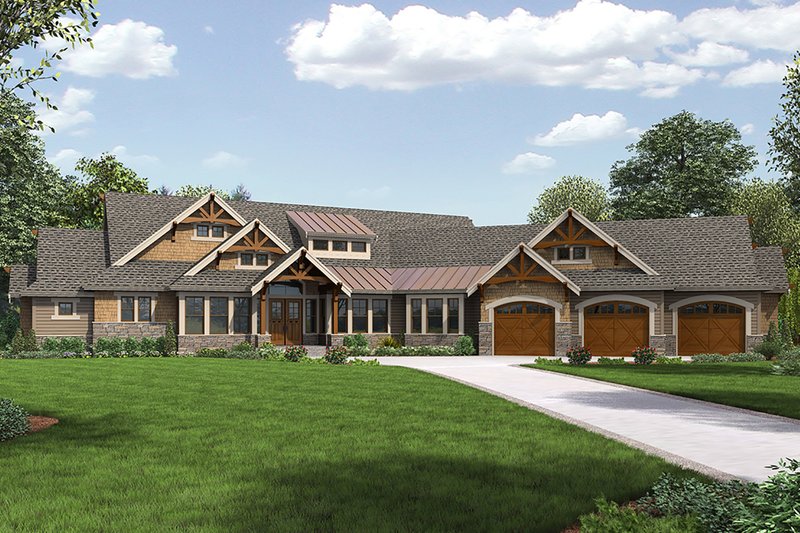 Dream House Plan - Cottage Exterior - Front Elevation Plan #132-568