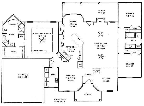 Dream House Plan - Mediterranean Floor Plan - Main Floor Plan #14-106