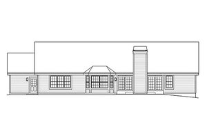 Exterior - Rear Elevation for Traditional House Plan #57-379 - 4 bed, 3 bath