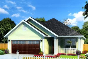 Cottage Exterior - Front Elevation Plan #513-2086