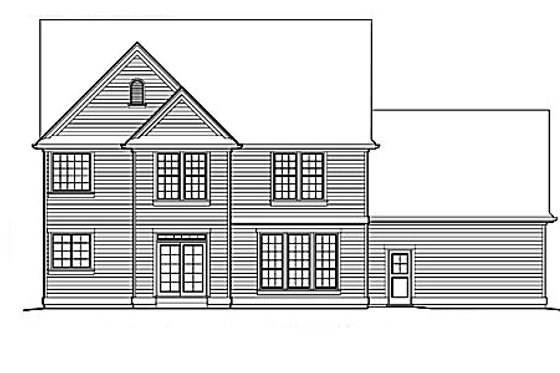 Exterior - Rear Elevation for Country House Plan #48-183 - 4 bed, 2.5 bath