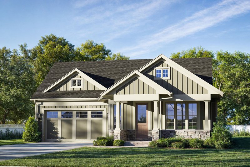 Home Plan - Craftsman Exterior - Front Elevation Plan #46-927