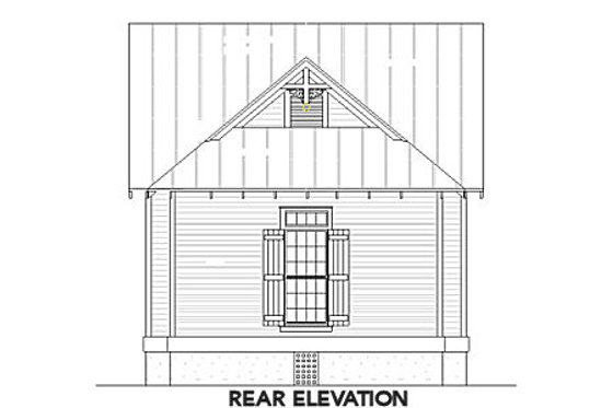 Exterior - Other Elevation 1 for Cottage House Plan #45-334 - 1 bed, 1 bath