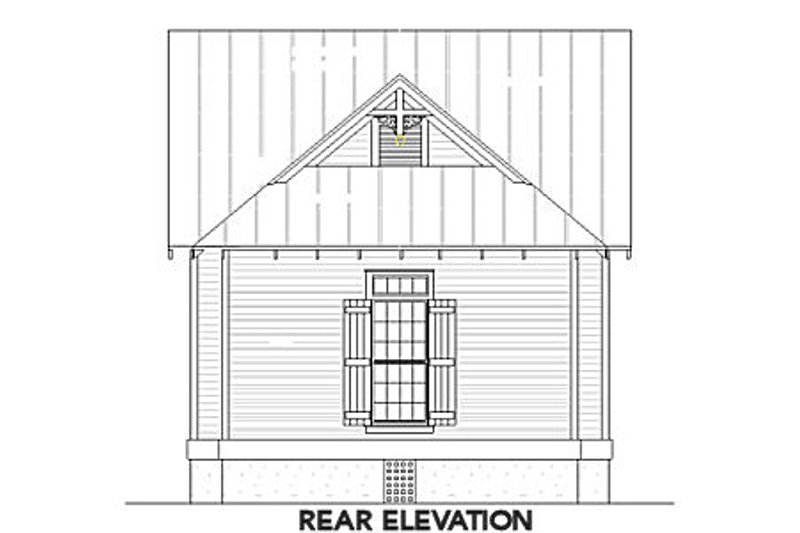 Architectural House Design - Exterior - Other Elevation 1 for Cottage House Plan #45-334 - 1 bed, 1 bath