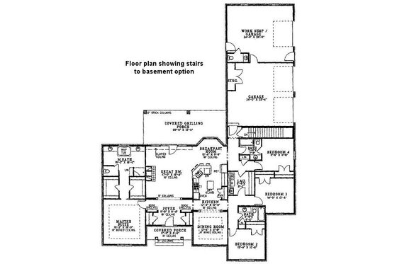 Floor Plan - Other Floor for Traditional House Plan #17-648 - 4 bed, 3 bath