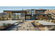 Modern Style House Plan - 4 Beds 4.5 Baths 3836 Sq/Ft Plan #892-32 Exterior 