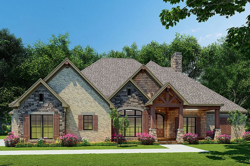 Dream House Plan - Craftsman Exterior - Front Elevation Plan #923-232
