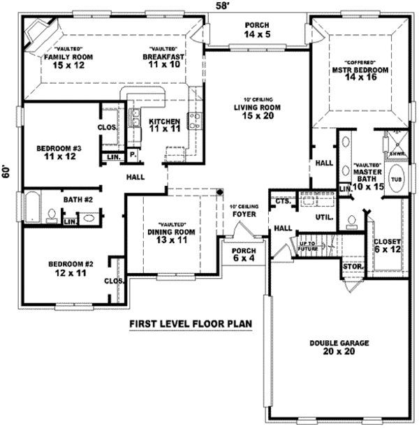 European Floor Plan - Main Floor Plan #81-1102