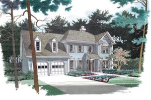 Exterior - Other Elevation for European House Plan #56-165 - 3 bed, 2.5 bath