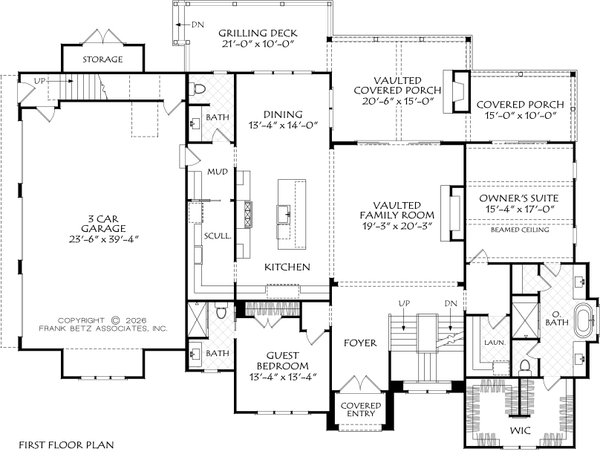 House Blueprint - Traditional Floor Plan - Main Floor Plan #927-1056