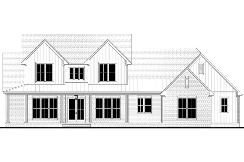 House Design - Exterior - Front Elevation 6 for Farmhouse House Plan #430-384 - 5 bed, 3.5 bath