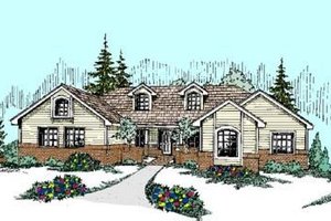 Traditional Exterior - Front Elevation Plan #60-280