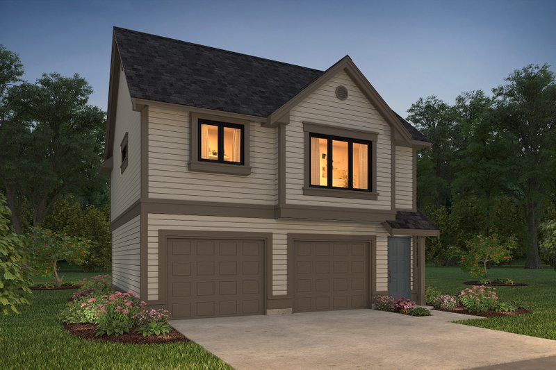 Architectural House Design - Exterior - Rear Elevation 2 for Farmhouse House Plan #47-1079 - 1 bed, 1 bath
