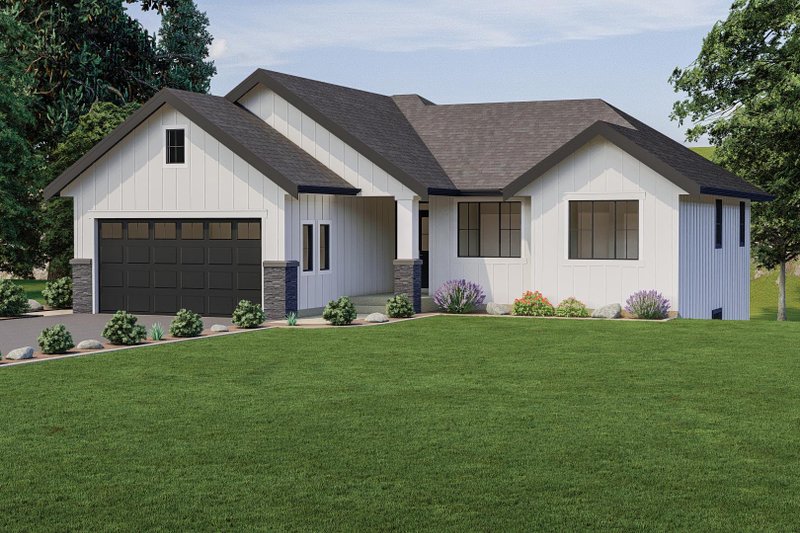 Dream House Plan - Farmhouse Exterior - Front Elevation Plan #1100-71