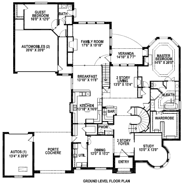 European Floor Plan - Main Floor Plan #141-191