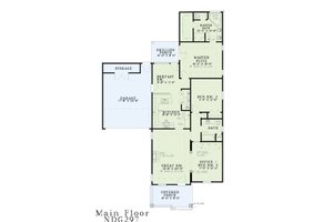 Floor Plan - Main Floor for Country House Plan #17-2660 - 3 bed, 2 bath