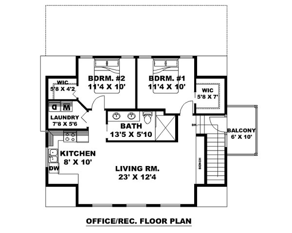 Architectural House Design - Traditional Floor Plan - Main Floor Plan #117-1070
