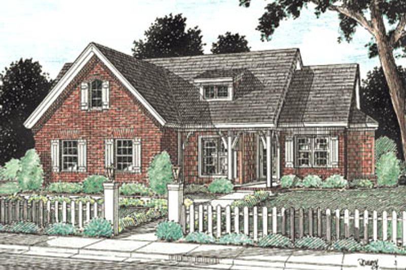 Home Plan - Traditional Exterior - Front Elevation Plan #20-184