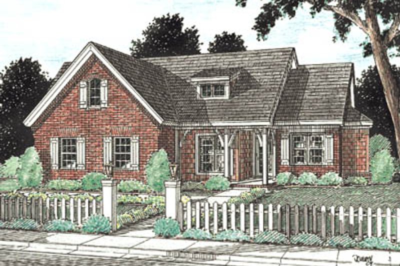 Architectural House Design - Traditional Exterior - Front Elevation Plan #20-184