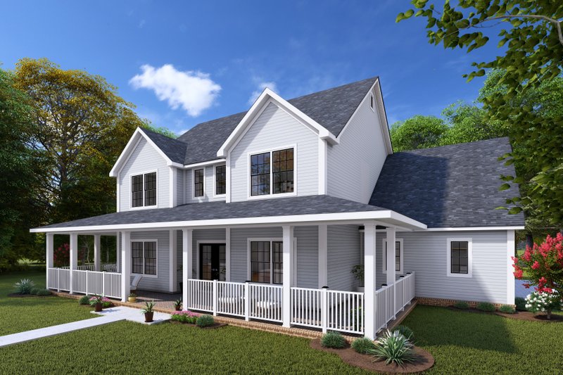 Dream House Plan - Exterior - Other Elevation 1 for Farmhouse House Plan #513-2245 - 4 bed, 3 bath