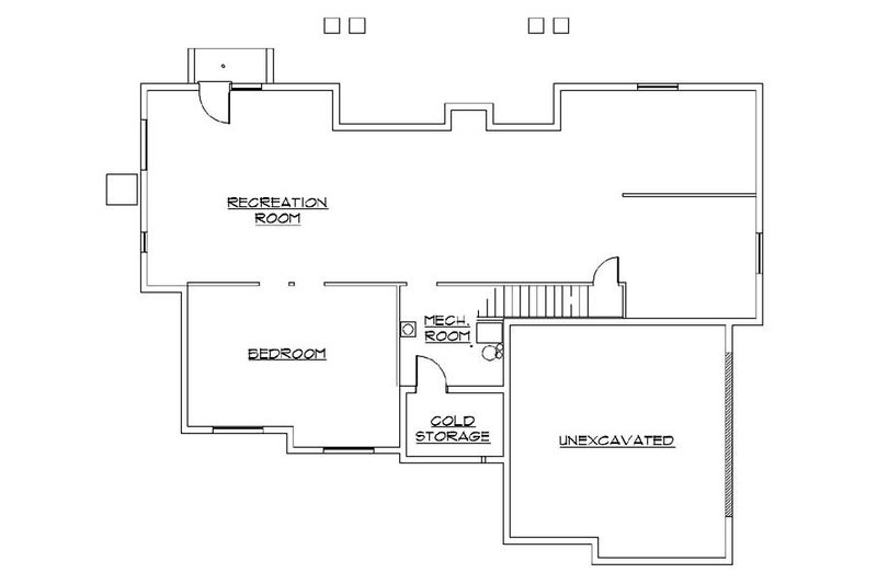 Home Plan - Floor Plan - Lower Floor for Ranch House Plan #5-242 - 5 bed, 3.5 bath