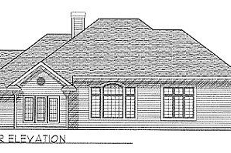 House Plan Design - Exterior - Rear Elevation for Traditional House Plan #70-299 - 3 bed, 2 bath