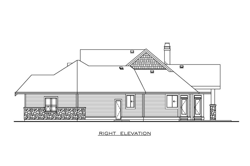 Architectural House Design - Exterior - Other Elevation 1 for Craftsman House Plan #1100-139 - 3 bed, 2.5 bath