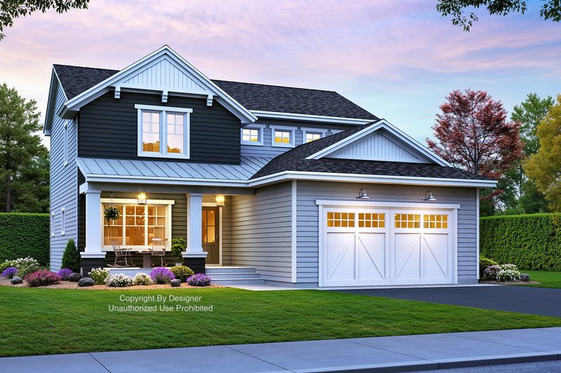 Dream House Plan - Craftsman Exterior - Front Elevation Plan #51-1376