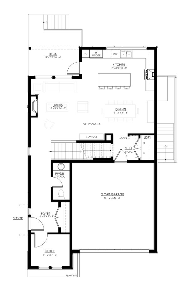 Home Plan - Farmhouse Floor Plan - Main Floor Plan #1114-112