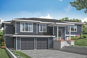 Prairie Exterior - Front Elevation Plan #124-1203