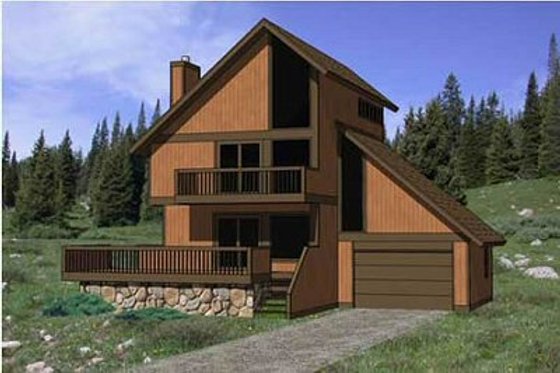 Exterior - Front Elevation House Plan #116-108 - 3 bed, 2.5 bath