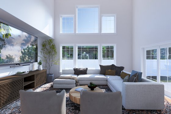 Interior - Family Room 2 for Farmhouse House Plan #1060-241 - 4 bed, 3.5 bath