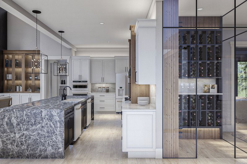 House Blueprint - Interior - Kitchen for European House Plan #455-624 - 5 bed, 5.5 bath